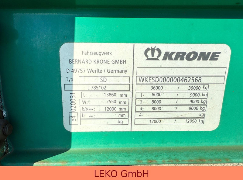 커튼사이더 세미 트레일러 Krone SD 3 : 사진 16