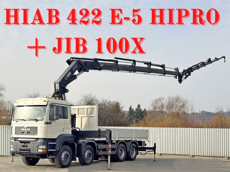 MAN TGA 35.430 * HIAB 422 E - 5 HIPRO + JIB 100X - 드롭사이드/ 플랫베드 트럭, 크레인 트럭 : 사진 1 MAN TGA 35.430 * HIAB 422 E - 5 HIPRO + JIB 100X - 드롭사이드/ 플랫베드 트럭, 크레인 트럭 : 사진 1