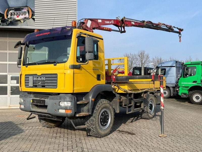 MAN TGM 18.280 4x4 Crane Tirre Euro 131 - 드롭사이드/ 플랫베드 트럭, 크레인 트럭 : 사진 1 MAN TGM 18.280 4x4 Crane Tirre Euro 131 - 드롭사이드/ 플랫베드 트럭, 크레인 트럭 : 사진 1