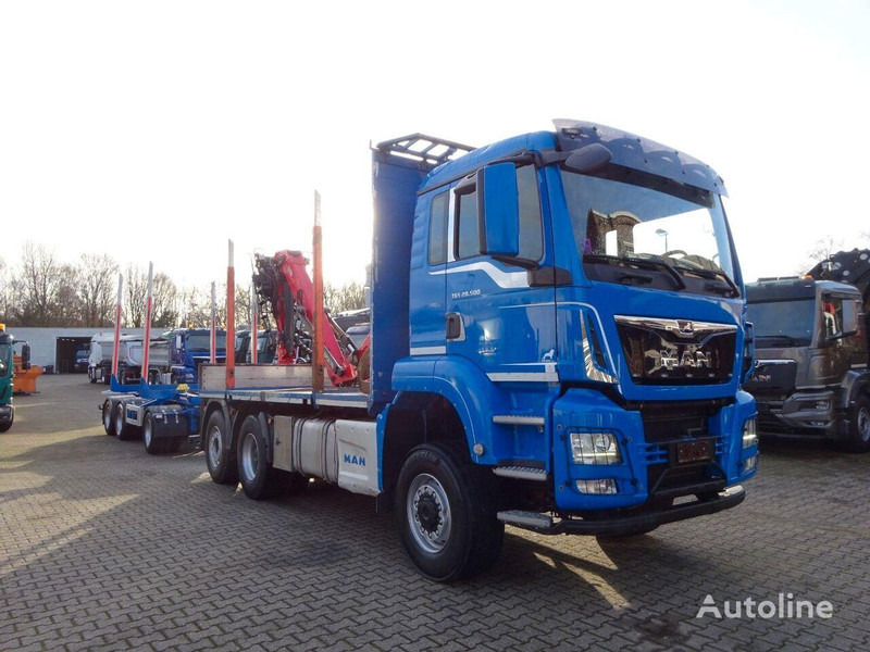 MAN TGS 28.500 6x4 Log truck + Crane Epsilon + Trailer - 목재 트럭, 크레인 트럭 : 사진 2 MAN TGS 28.500 6x4 Log truck + Crane Epsilon + Trailer - 목재 트럭, 크레인 트럭 : 사진 2