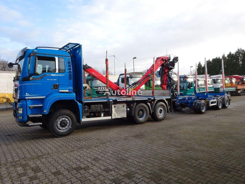 MAN TGS 28.500 6x4 Log truck + Crane Epsilon + Trailer - 목재 트럭, 크레인 트럭 : 사진 3 MAN TGS 28.500 6x4 Log truck + Crane Epsilon + Trailer - 목재 트럭, 크레인 트럭 : 사진 3