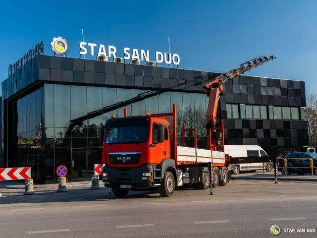 MAN TGS 35.400 PALFINGER PK 44002 WINCH TRIDEM KRAN - 드롭사이드/ 플랫베드 트럭, 크레인 트럭 : 사진 1 MAN TGS 35.400 PALFINGER PK 44002 WINCH TRIDEM KRAN - 드롭사이드/ 플랫베드 트럭, 크레인 트럭 : 사진 1