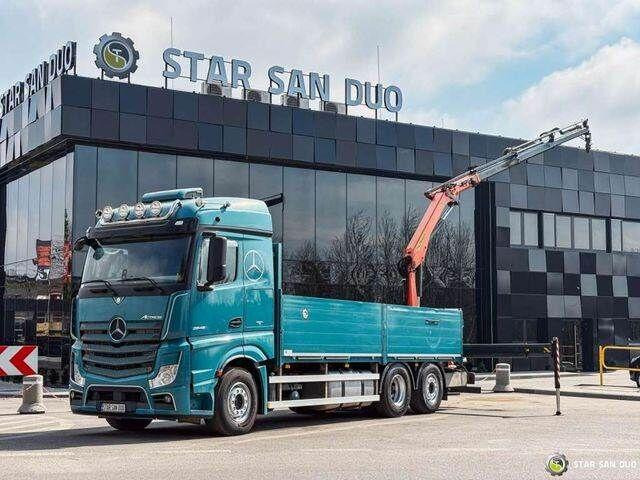 Mercedes-Benz ACTROS 2545 6x2 Palfinger PK 16001 HDS Crane - 드롭사이드/ 플랫베드 트럭, 크레인 트럭 : 사진 1 Mercedes-Benz ACTROS 2545 6x2 Palfinger PK 16001 HDS Crane - 드롭사이드/ 플랫베드 트럭, 크레인 트럭 : 사진 1