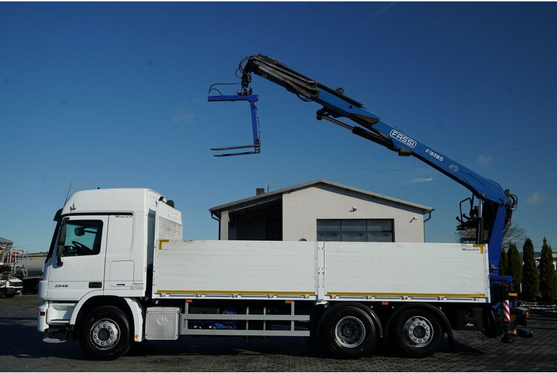 Mercedes-Benz ACTROS 2548 / 6x2 / BURTOWA - 6,5 M / OŚ PODNOSZONA / HDS FASSI - 드롭사이드/ 플랫베드 트럭, 크레인 트럭 : 사진 2 Mercedes-Benz ACTROS 2548 / 6x2 / BURTOWA - 6,5 M / OŚ PODNOSZONA / HDS FASSI - 드롭사이드/ 플랫베드 트럭, 크레인 트럭 : 사진 2