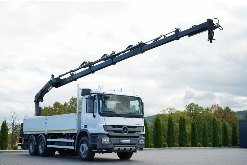 Mercedes-Benz ACTROS 2636 / 6x4 / SKRZYNIOWY 6,5 M + HDS HIAB / MOCNA PODŁOGA - 드롭사이드/ 플랫베드 트럭, 크레인 트럭 : 사진 1 Mercedes-Benz ACTROS 2636 / 6x4 / SKRZYNIOWY 6,5 M + HDS HIAB / MOCNA PODŁOGA - 드롭사이드/ 플랫베드 트럭, 크레인 트럭 : 사진 1