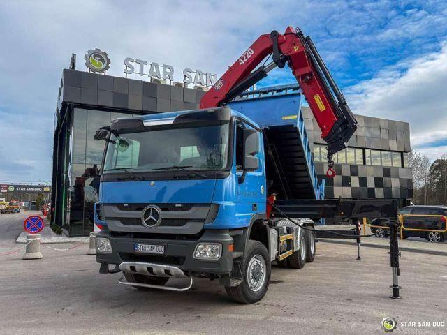 Mercedes-Benz ACTROS 3341 6x6 HMF 4220 K4 CRANE KIPPER - 덤프트럭, 크레인 트럭 : 사진 2 Mercedes-Benz ACTROS 3341 6x6 HMF 4220 K4 CRANE KIPPER - 덤프트럭, 크레인 트럭 : 사진 2