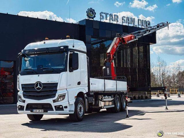 Mercedes-Benz ACTROS 3351 NEW 6x4 Fassi F485 Crane - 드롭사이드/ 플랫베드 트럭, 크레인 트럭 : 사진 1 Mercedes-Benz ACTROS 3351 NEW 6x4 Fassi F485 Crane - 드롭사이드/ 플랫베드 트럭, 크레인 트럭 : 사진 1