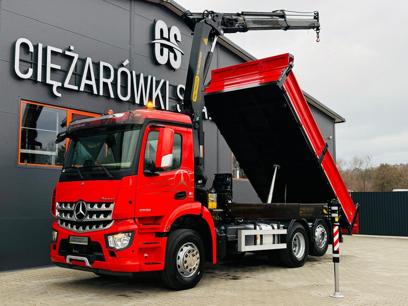 Mercedes-Benz AROCS 2532 // E6 // wywrotka 3-Stronna + PALFINGER PK 14001-EH / - 덤프트럭, 크레인 트럭 : 사진 1 Mercedes-Benz AROCS 2532 // E6 // wywrotka 3-Stronna + PALFINGER PK 14001-EH / - 덤프트럭, 크레인 트럭 : 사진 1