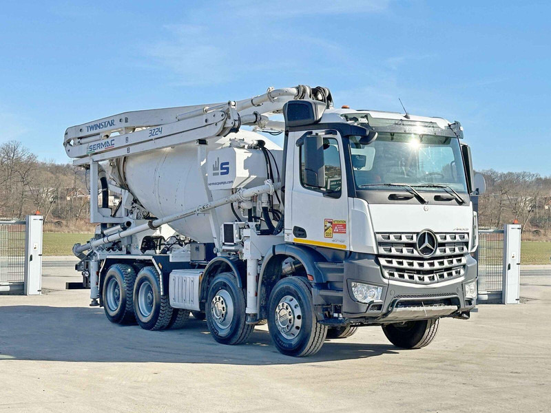 Mercedes-Benz AROCS 3743 * Betonpumpe + FUNK * 8x4 * TOP - 콘크리트 믹서 트럭 : 사진 1 Mercedes-Benz AROCS 3743 * Betonpumpe + FUNK * 8x4 * TOP - 콘크리트 믹서 트럭 : 사진 1