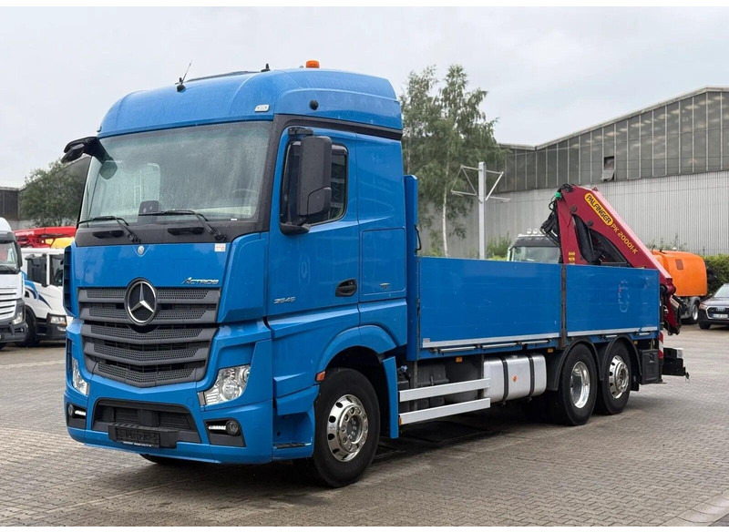 Mercedes-Benz Actros 2545 - Flatbed + crane 6x2 - 드롭사이드/ 플랫베드 트럭, 크레인 트럭 : 사진 1 Mercedes-Benz Actros 2545 - Flatbed + crane 6x2 - 드롭사이드/ 플랫베드 트럭, 크레인 트럭 : 사진 1