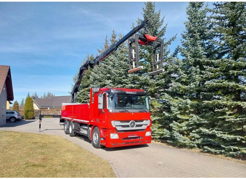 Mercedes-Benz Actros 2546 6x2 Flatbed + Crane HIAB 166 K + RC - 드롭사이드/ 플랫베드 트럭, 크레인 트럭 : 사진 3 Mercedes-Benz Actros 2546 6x2 Flatbed + Crane HIAB 166 K + RC - 드롭사이드/ 플랫베드 트럭, 크레인 트럭 : 사진 3