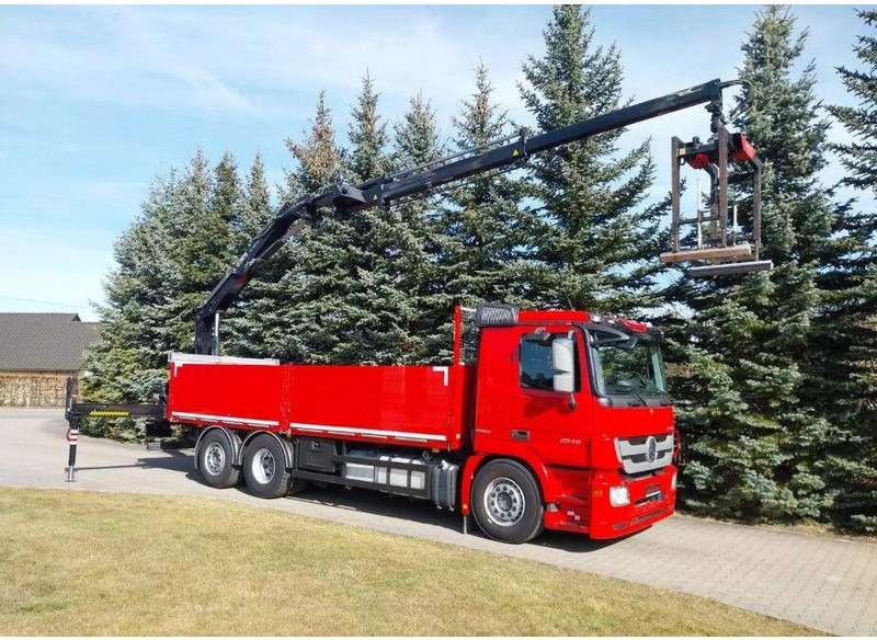 Mercedes-Benz Actros 2546 6x2 Flatbed + Crane HIAB 166 K + RC - 드롭사이드/ 플랫베드 트럭, 크레인 트럭 : 사진 2 Mercedes-Benz Actros 2546 6x2 Flatbed + Crane HIAB 166 K + RC - 드롭사이드/ 플랫베드 트럭, 크레인 트럭 : 사진 2