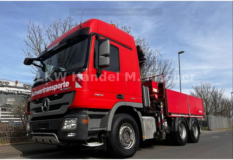 Mercedes-Benz Actros 2651 6x4 Crane Atlas190.2 - 드롭사이드/ 플랫베드 트럭, 크레인 트럭 : 사진 1 Mercedes-Benz Actros 2651 6x4 Crane Atlas190.2 - 드롭사이드/ 플랫베드 트럭, 크레인 트럭 : 사진 1