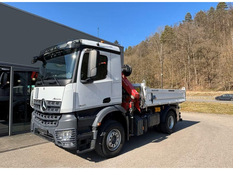 Mercedes-Benz Arocs 1840 - 3 way tipper truck + crane - 덤프트럭, 크레인 트럭 : 사진 1 Mercedes-Benz Arocs 1840 - 3 way tipper truck + crane - 덤프트럭, 크레인 트럭 : 사진 1