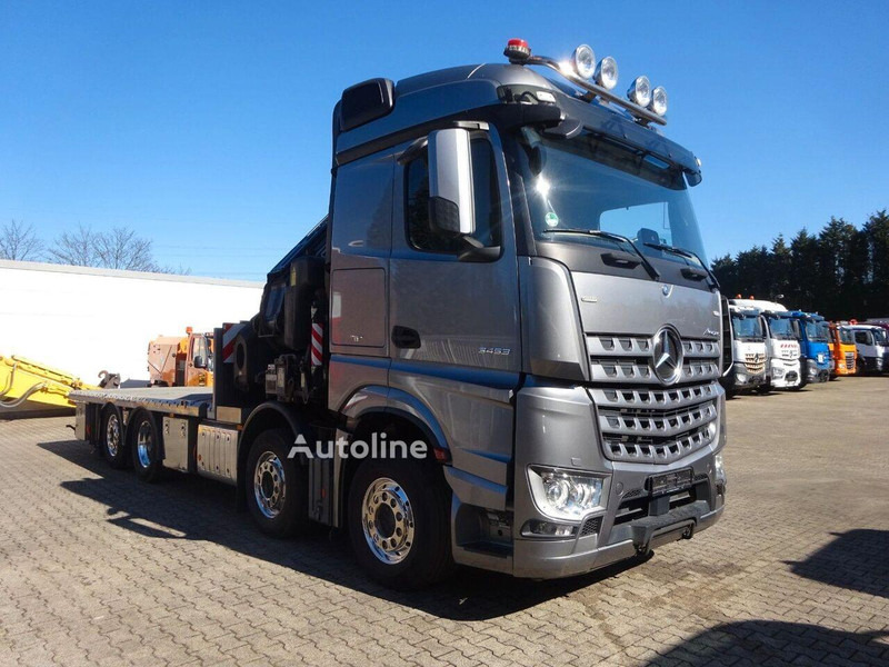 Mercedes-Benz Arocs 3453 8x2 Open Flatbed + Crane Fassi F820 - 드롭사이드/ 플랫베드 트럭, 크레인 트럭 : 사진 1 Mercedes-Benz Arocs 3453 8x2 Open Flatbed + Crane Fassi F820 - 드롭사이드/ 플랫베드 트럭, 크레인 트럭 : 사진 1