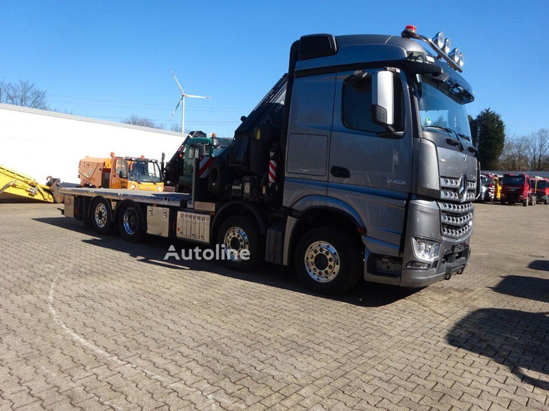 Mercedes-Benz Arocs 3453 8x2 Open Flatbed + Crane Fassi F820 - 드롭사이드/ 플랫베드 트럭, 크레인 트럭 : 사진 3 Mercedes-Benz Arocs 3453 8x2 Open Flatbed + Crane Fassi F820 - 드롭사이드/ 플랫베드 트럭, 크레인 트럭 : 사진 3