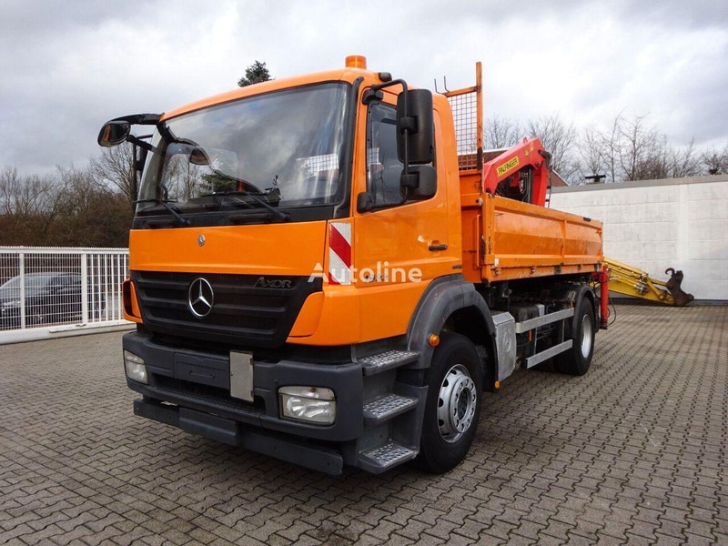 Mercedes-Benz Axor 1833 - 2 way tipper+crane - 덤프트럭, 크레인 트럭 : 사진 1 Mercedes-Benz Axor 1833 - 2 way tipper+crane - 덤프트럭, 크레인 트럭 : 사진 1