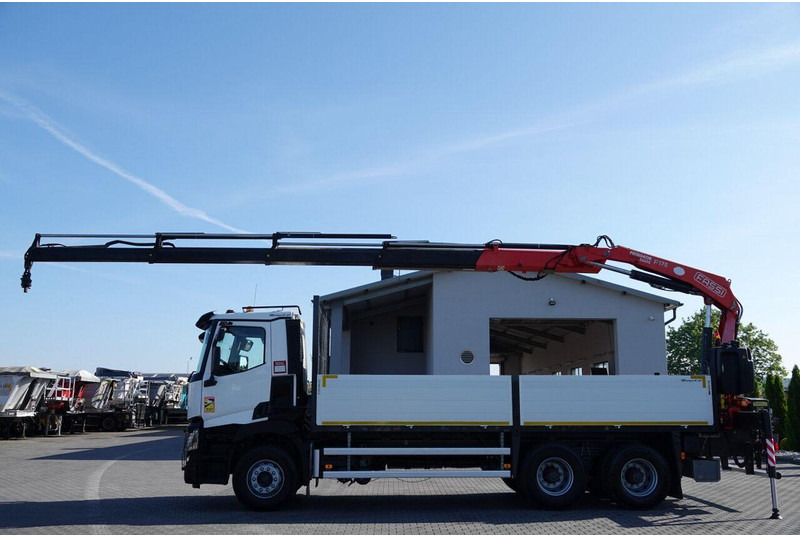 Renault C 380 / 6X4 / SKRZYNIOWY 6.4 M / + HDS FASSI F175A / MAX UDŹWIG - 드롭사이드/ 플랫베드 트럭, 크레인 트럭 : 사진 5 Renault C 380 / 6X4 / SKRZYNIOWY 6.4 M / + HDS FASSI F175A / MAX UDŹWIG - 드롭사이드/ 플랫베드 트럭, 크레인 트럭 : 사진 5