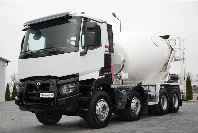 Renault C 380 / 8X4 / BETONOMIESZARKA / GRUSZKA / SCHWING STETTER 9 M3 - 콘크리트 믹서 트럭 : 사진 1 Renault C 380 / 8X4 / BETONOMIESZARKA / GRUSZKA / SCHWING STETTER 9 M3 - 콘크리트 믹서 트럭 : 사진 1