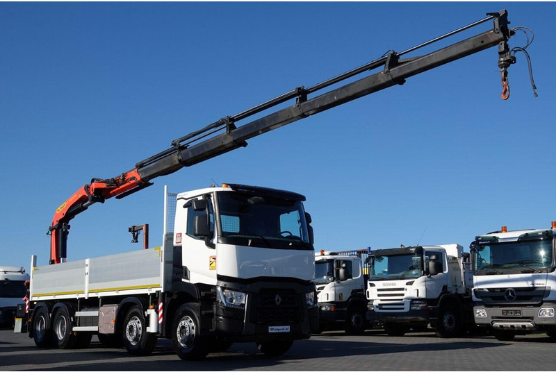 Renault C 430 / 8x4 / SKRZYNIOWY 7 M + HDS PALFINGER 33002 -wysów: 14,5 - 드롭사이드/ 플랫베드 트럭, 크레인 트럭 : 사진 5 Renault C 430 / 8x4 / SKRZYNIOWY 7 M + HDS PALFINGER 33002 -wysów: 14,5 - 드롭사이드/ 플랫베드 트럭, 크레인 트럭 : 사진 5