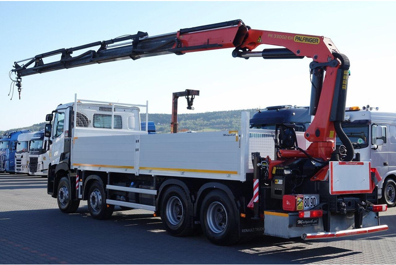 Renault C 430 / 8x4 / SKRZYNIOWY 7 M + HDS PALFINGER 33002 -wysów: 14,5 - 드롭사이드/ 플랫베드 트럭, 크레인 트럭 : 사진 3 Renault C 430 / 8x4 / SKRZYNIOWY 7 M + HDS PALFINGER 33002 -wysów: 14,5 - 드롭사이드/ 플랫베드 트럭, 크레인 트럭 : 사진 3