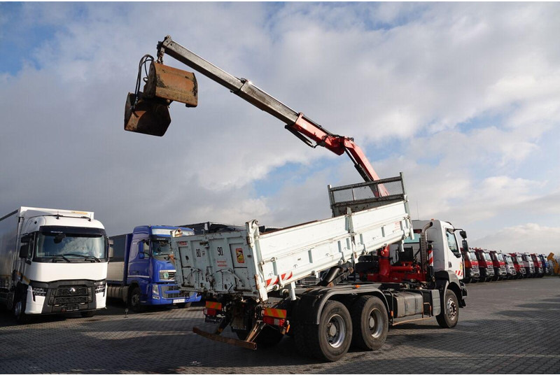 Renault KERAX 410 / 6x4 / WYWROTKA + HDS FASSI F150 / HYDROBURTA / BORDM - 덤프트럭, 크레인 트럭 : 사진 5 Renault KERAX 410 / 6x4 / WYWROTKA + HDS FASSI F150 / HYDROBURTA / BORDM - 덤프트럭, 크레인 트럭 : 사진 5