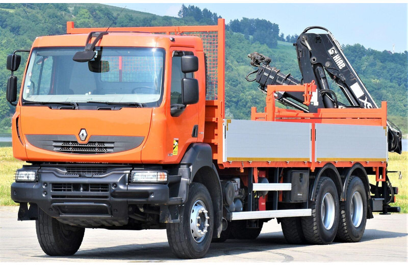 Renault KERAX 410 * HIAB 144 B-3 HIDUO / 6x4 * TOP - 드롭사이드/ 플랫베드 트럭, 크레인 트럭 : 사진 4 Renault KERAX 410 * HIAB 144 B-3 HIDUO / 6x4 * TOP - 드롭사이드/ 플랫베드 트럭, 크레인 트럭 : 사진 4