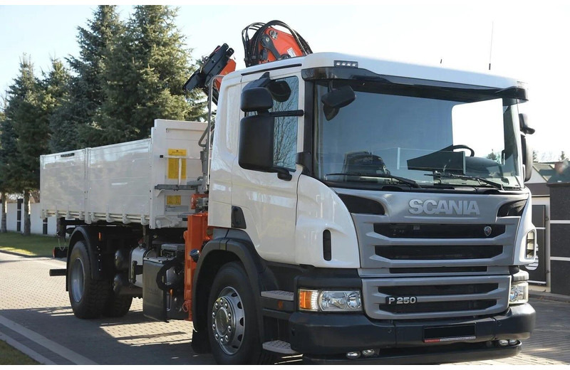 Scania P 250 - 3 way tipper + crane - 덤프트럭, 크레인 트럭 : 사진 2 Scania P 250 - 3 way tipper + crane - 덤프트럭, 크레인 트럭 : 사진 2