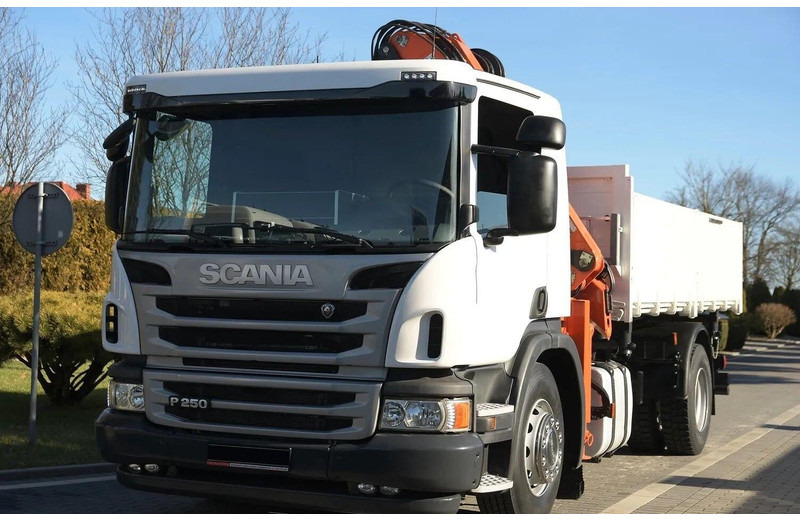Scania P 250 - 3 way tipper + crane - 덤프트럭, 크레인 트럭 : 사진 3 Scania P 250 - 3 way tipper + crane - 덤프트럭, 크레인 트럭 : 사진 3