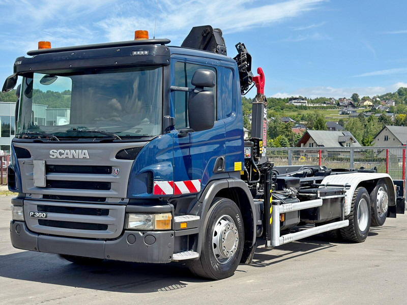 Scania P 360 * ABROLLKIPPER * HIAB 111 BS -2 HIDUO/FUNK - 후크 리프트 트럭, 크레인 트럭 : 사진 4 Scania P 360 * ABROLLKIPPER * HIAB 111 BS -2 HIDUO/FUNK - 후크 리프트 트럭, 크레인 트럭 : 사진 4