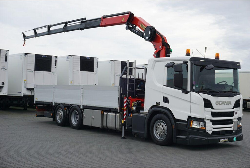 Scania P 410 / 6 X 2 / SKRZYNIOWY + HDS / PALFINGER PK 24 001 / OŚ SKRĘ - 드롭사이드/ 플랫베드 트럭, 크레인 트럭 : 사진 2 Scania P 410 / 6 X 2 / SKRZYNIOWY + HDS / PALFINGER PK 24 001 / OŚ SKRĘ - 드롭사이드/ 플랫베드 트럭, 크레인 트럭 : 사진 2