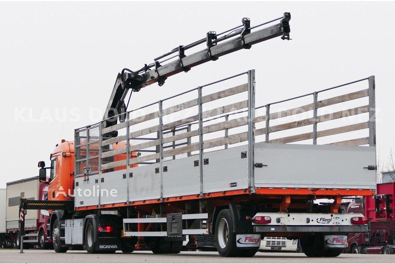 Scania R 410 - Flatbed+crane - 드롭사이드/ 플랫베드 트럭, 크레인 트럭 : 사진 4 Scania R 410 - Flatbed+crane - 드롭사이드/ 플랫베드 트럭, 크레인 트럭 : 사진 4