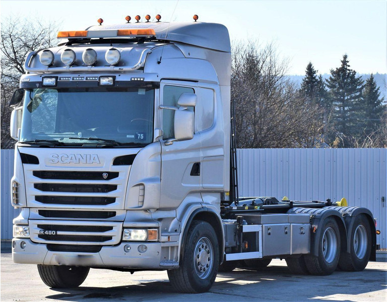 Scania R 480 Abrollkipper * 6x4 * Top Zustand ! - 후크 리프트 트럭 : 사진 4 Scania R 480 Abrollkipper * 6x4 * Top Zustand ! - 후크 리프트 트럭 : 사진 4