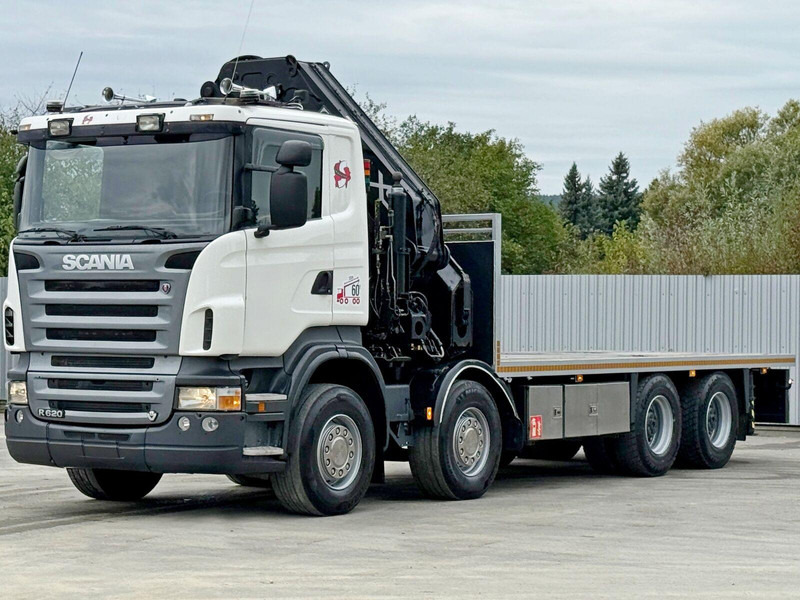 Scania R 620*PLATFORM 6,45m*HIAB 600 E - 9 + FUNK / 8x4 - 드롭사이드/ 플랫베드 트럭, 크레인 트럭 : 사진 3 Scania R 620*PLATFORM 6,45m*HIAB 600 E - 9 + FUNK / 8x4 - 드롭사이드/ 플랫베드 트럭, 크레인 트럭 : 사진 3