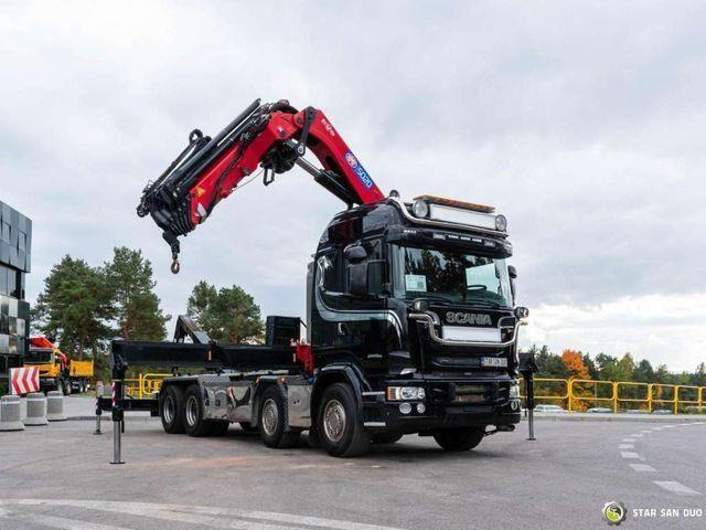 Scania R580 8x4 HMF 5020-K6, JOAB L20 5200AK Hooklift - 후크 리프트 트럭, 크레인 트럭 : 사진 4 Scania R580 8x4 HMF 5020-K6, JOAB L20 5200AK Hooklift - 후크 리프트 트럭, 크레인 트럭 : 사진 4