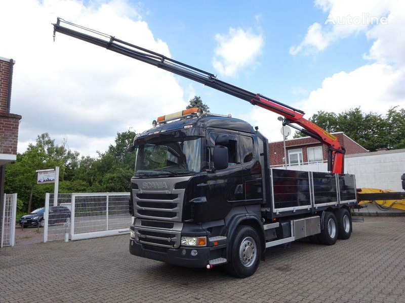 Scania R620 Flatbed + crane PK 22002 EH 6x2 - 드롭사이드/ 플랫베드 트럭, 크레인 트럭 : 사진 4 Scania R620 Flatbed + crane PK 22002 EH 6x2 - 드롭사이드/ 플랫베드 트럭, 크레인 트럭 : 사진 4