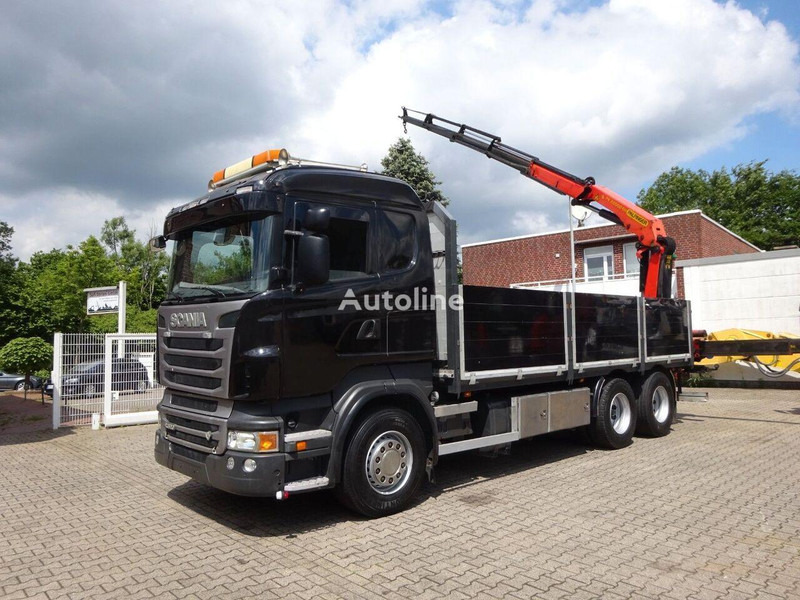 Scania R620 V8 - Flatbed+crane - 드롭사이드/ 플랫베드 트럭, 크레인 트럭 : 사진 1 Scania R620 V8 - Flatbed+crane - 드롭사이드/ 플랫베드 트럭, 크레인 트럭 : 사진 1