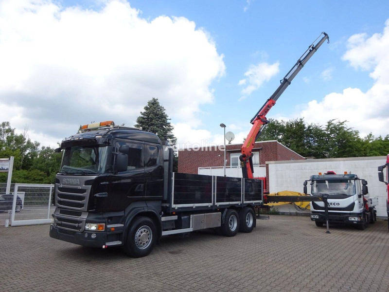 Scania R620 V8 - Flatbed+crane - 드롭사이드/ 플랫베드 트럭, 크레인 트럭 : 사진 4 Scania R620 V8 - Flatbed+crane - 드롭사이드/ 플랫베드 트럭, 크레인 트럭 : 사진 4