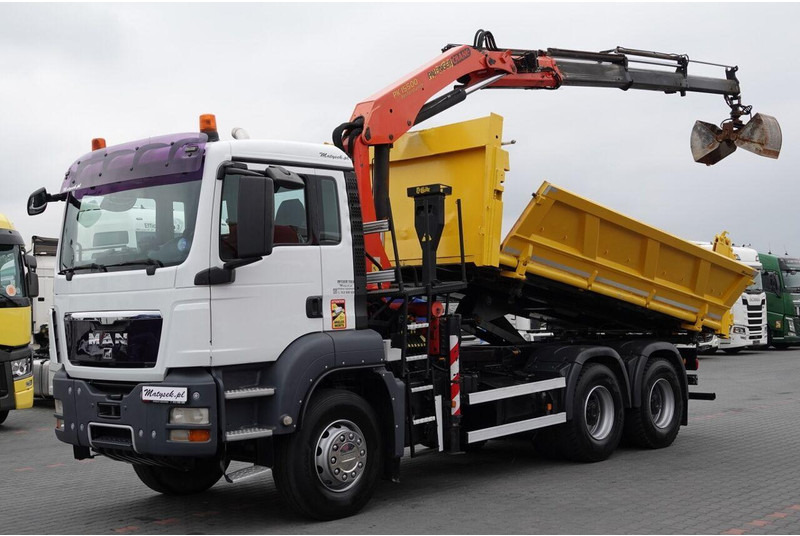 Scania TGS 33.360 / 6x4 / WYWROTKA + HDS PALFINGER PK 15 500 wysów 10m - 덤프트럭, 크레인 트럭 : 사진 1 Scania TGS 33.360 / 6x4 / WYWROTKA + HDS PALFINGER PK 15 500 wysów 10m - 덤프트럭, 크레인 트럭 : 사진 1
