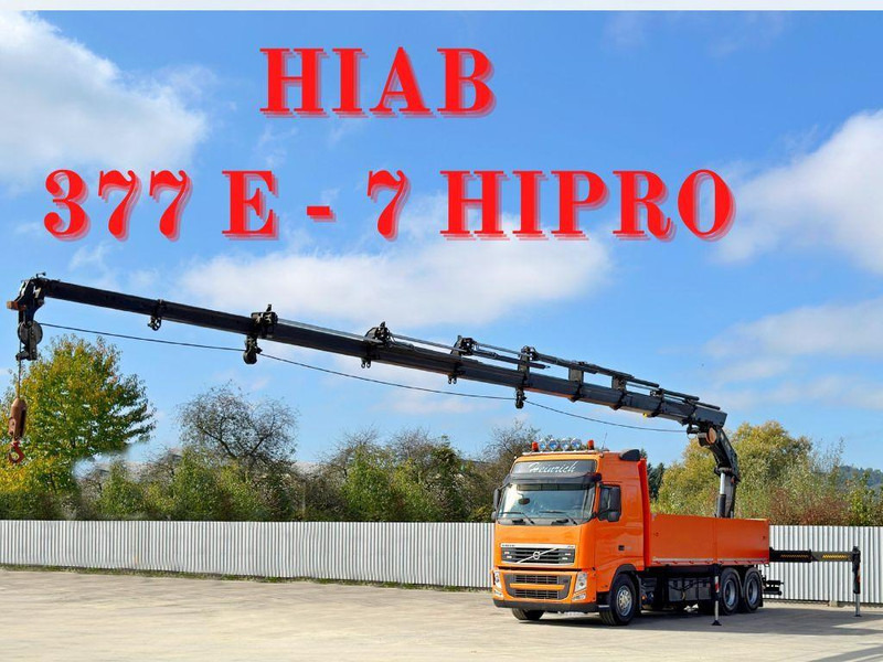 Volvo FH 460 * HIAB 377 E - 7 HIPRO + FUNK * 6x4 - 드롭사이드/ 플랫베드 트럭, 크레인 트럭 : 사진 1 Volvo FH 460 * HIAB 377 E - 7 HIPRO + FUNK * 6x4 - 드롭사이드/ 플랫베드 트럭, 크레인 트럭 : 사진 1