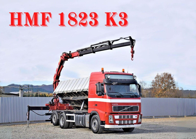 Volvo FH 480 Kipper 6,20m + HMF 1823 K3 + FUNK - 덤프트럭, 크레인 트럭 : 사진 1 Volvo FH 480 Kipper 6,20m + HMF 1823 K3 + FUNK - 덤프트럭, 크레인 트럭 : 사진 1