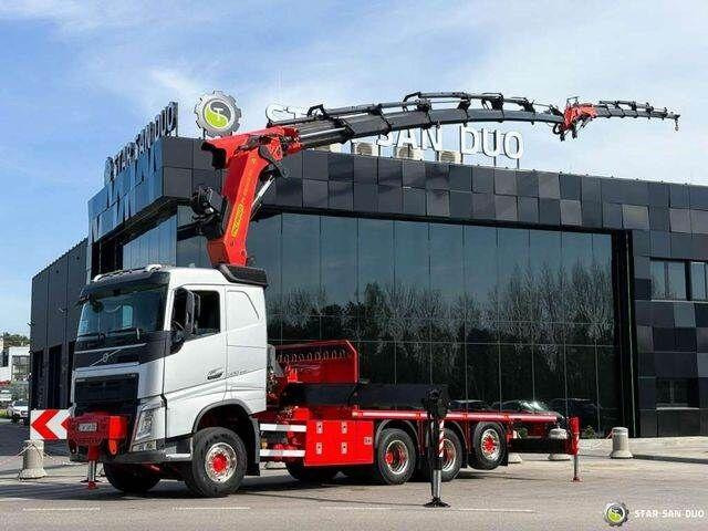 드롭사이드/ 플랫베드 트럭, 크레인 트럭 Volvo FH 500 8x4*4 PK65002 Fly JIB Crane 7456 h Winch : 사진 1