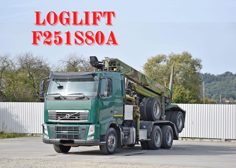 Volvo FH 500 * LOGLIFT F251 S80A + Anhänger /6x4 - 목재 트럭, 크레인 트럭 : 사진 1 Volvo FH 500 * LOGLIFT F251 S80A + Anhänger /6x4 - 목재 트럭, 크레인 트럭 : 사진 1