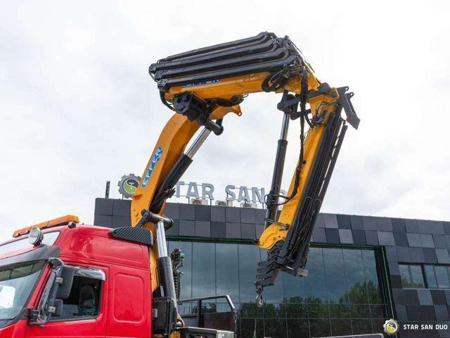 드롭사이드/ 플랫베드 트럭, 크레인 트럭 Volvo FMX 500 8x2 Effer 585 Fly Jib Winch Crane Kran : 사진 17