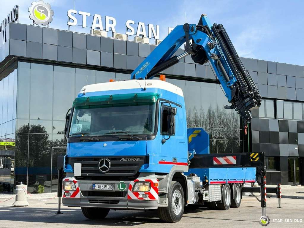 Mercedes-Benz ACTROS 2646L 6x4 PALFINGER 36002 Euro 5 Winch - 크레인 트럭 : 사진 1 Mercedes-Benz ACTROS 2646L 6x4 PALFINGER 36002 Euro 5 Winch - 크레인 트럭 : 사진 1