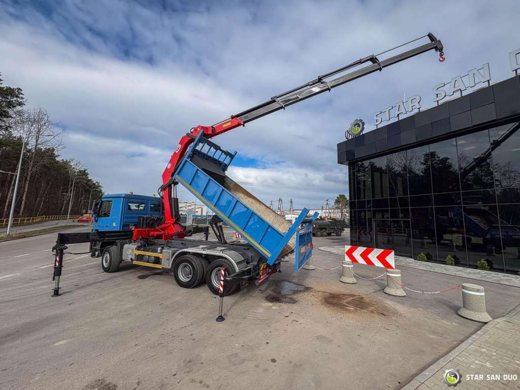 신규 크레인 트럭 Mercedes-Benz  ACTROS 3341 6x6 HMF 4220 K4 CRANE KIPPER : 사진 14