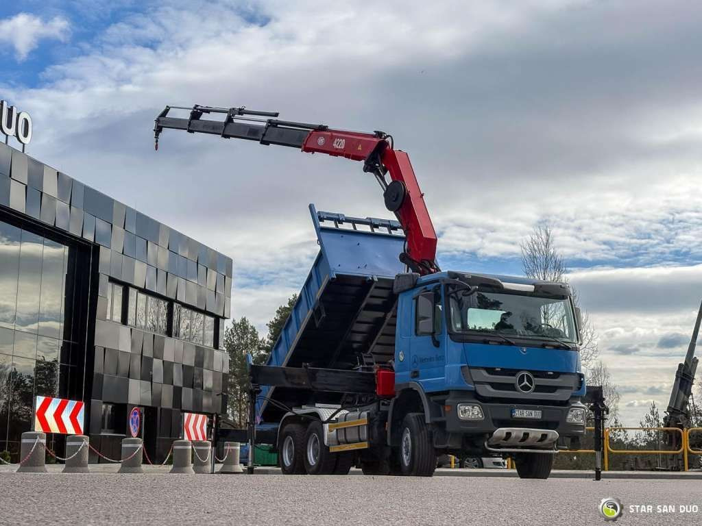 Mercedes-Benz ACTROS 3341 6x6 HMF 4220 K4 CRANE KIPPER - 덤프트럭 : 사진 3 Mercedes-Benz ACTROS 3341 6x6 HMF 4220 K4 CRANE KIPPER - 덤프트럭 : 사진 3