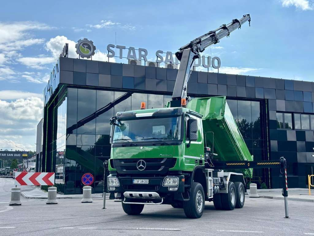Mercedes-Benz ACTROS 3346 6x6 HIAB 244EP-4 Crane Kipper - 덤프트럭 : 사진 1 Mercedes-Benz ACTROS 3346 6x6 HIAB 244EP-4 Crane Kipper - 덤프트럭 : 사진 1