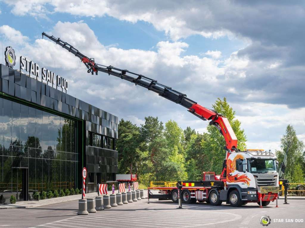 Scania G450 8x2 PALFINGER PK 85002 Fly Jib Winch - 크레인 트럭 : 사진 2 Scania G450 8x2 PALFINGER PK 85002 Fly Jib Winch - 크레인 트럭 : 사진 2