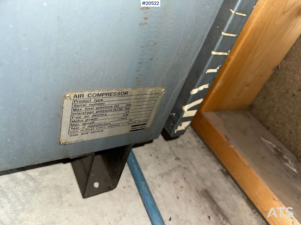 Atlas Copco GA7 - 건설기계 : 사진 4 Atlas Copco GA7 - 건설기계 : 사진 4